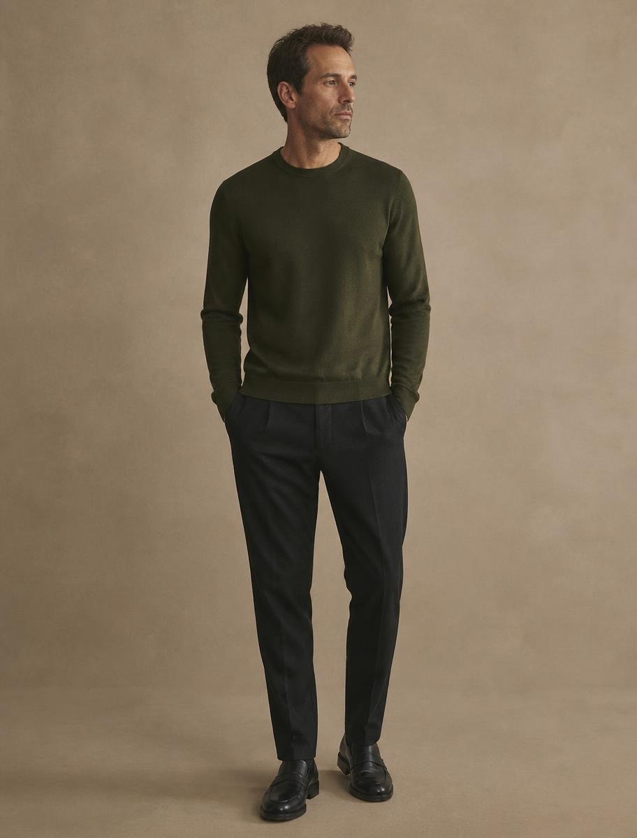 Fine-Gauge Crew Knit